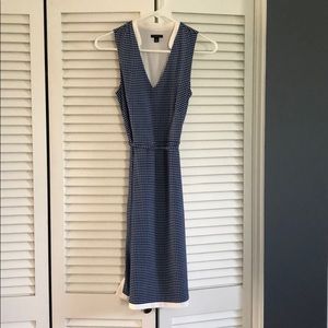Ann Taylor blue and white dress